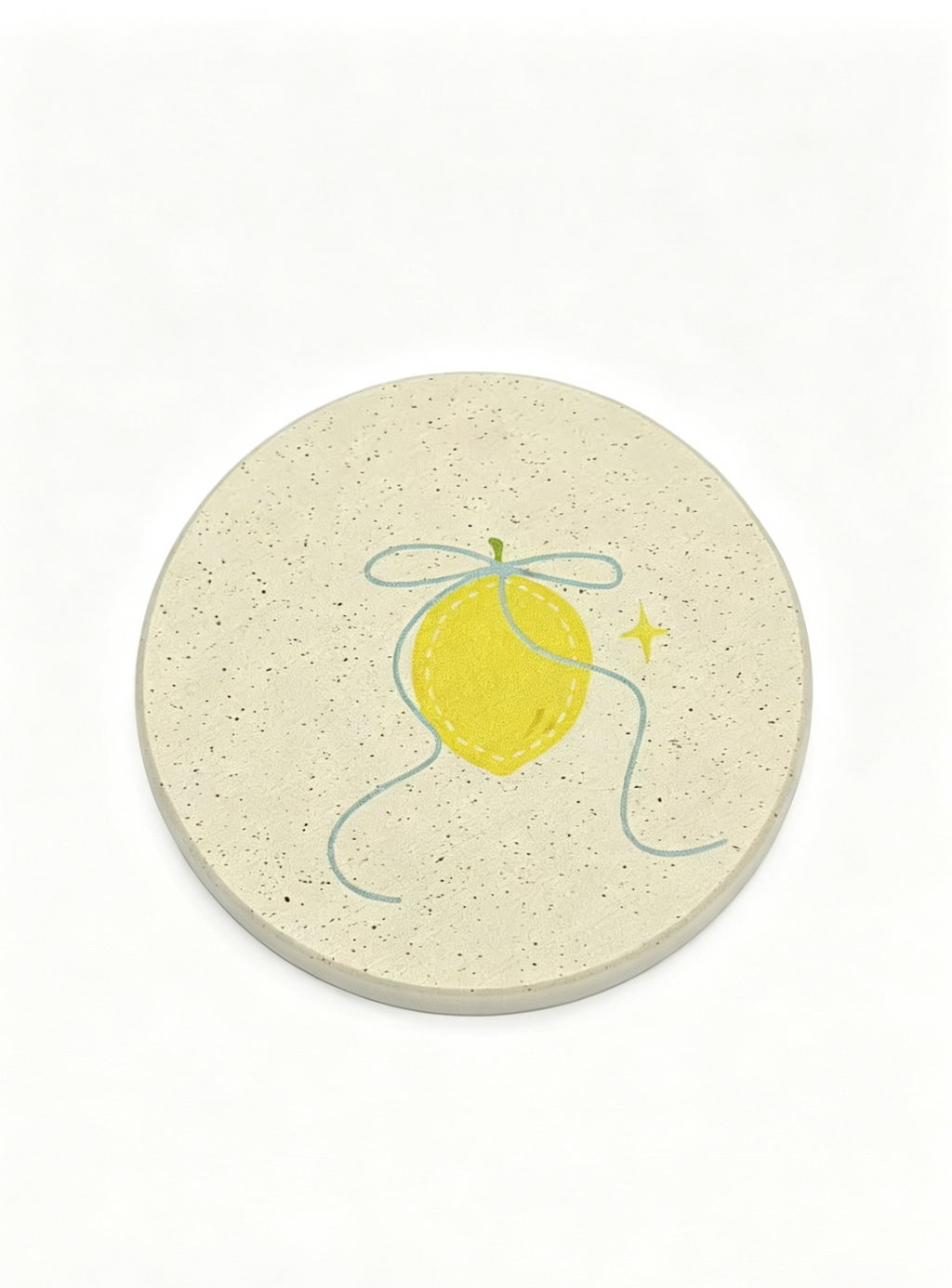 Cute Lemon Diatomaceous Earth Coaster