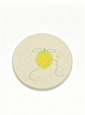 Cute Lemon Diatomaceous Earth Coaster
