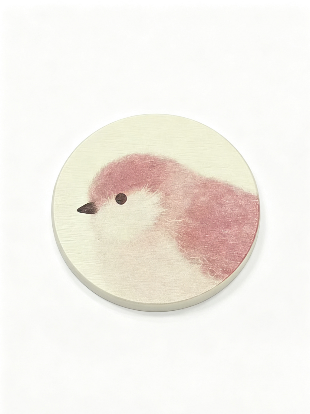 Cute Puppy & Bird Diatomite Coasters Set of 2 - Absorbent Round Drink Coasters 10cm