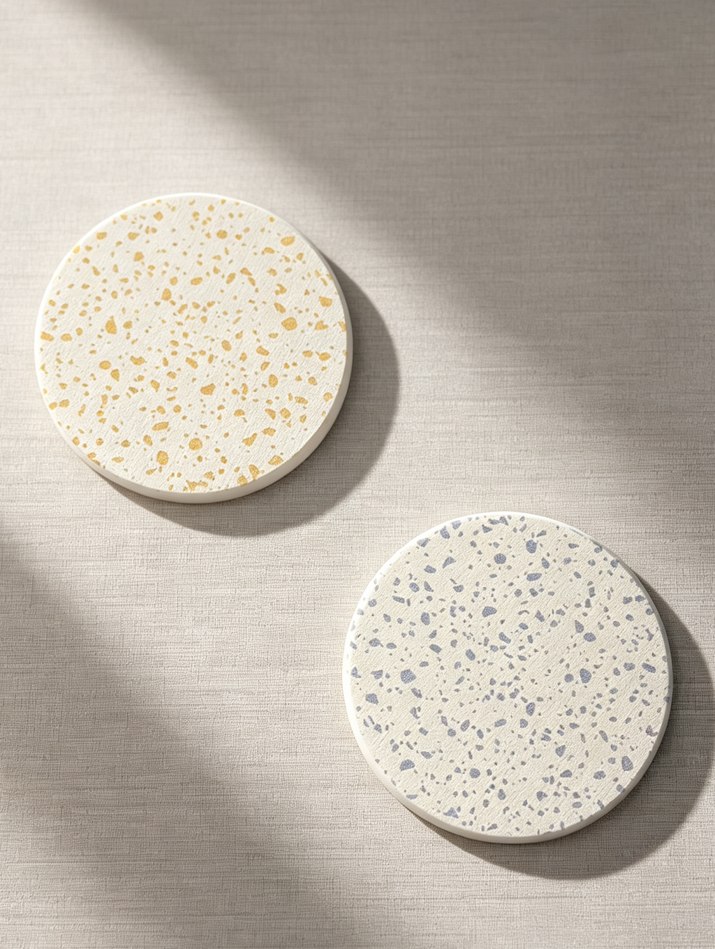 Terrazzo Pattern Diatomaceous Earth Coaster Set
