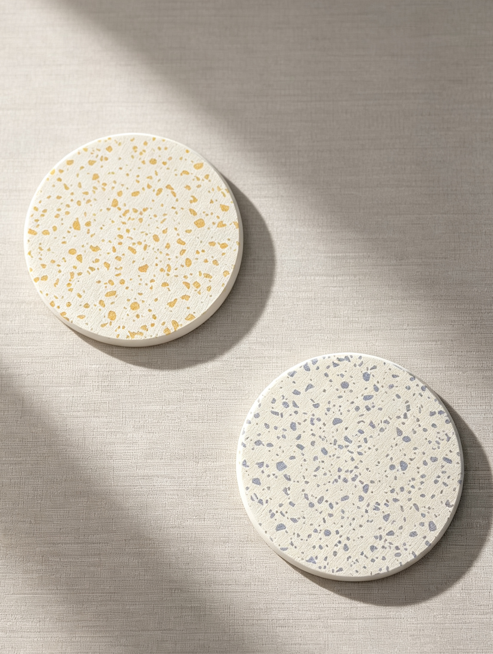 Terrazzo Pattern Diatomaceous Earth Coaster Set